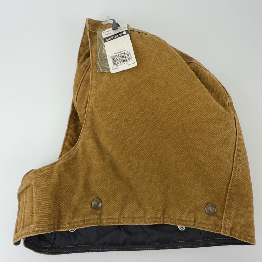 Carhartt Quilt Lined Sandstone Duck Hood Brown 102367 211 2XL-5XL NWT